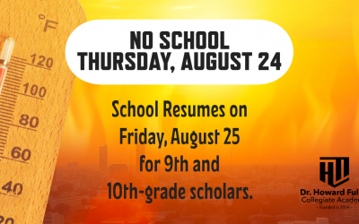 NOTICE: School Closed on Thursday, August 24